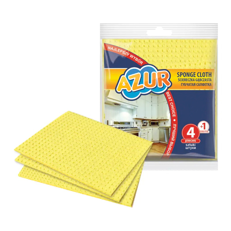 Univerzální houbová utěrka AZUR 4+1ks zdarma