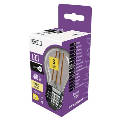LED žárovka Filament Mini Globe 3,4W E27 teplá bílá