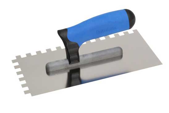 KUBALA - hladítko nerezové 270x130mm zub 10mm - dvousložková rukojeť 0244