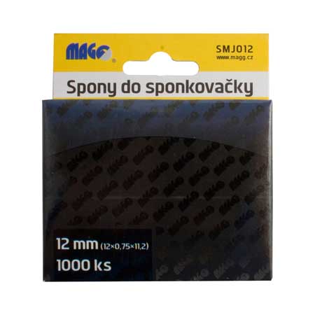 Spony do sponkovačky 12x0,75x11,2mm - 1000 ks
