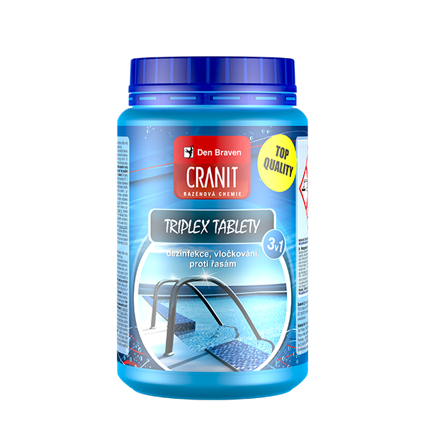 Den Braven - Cranit Triplex tablety - dezinfekce, proti řasám, vločkování, kbelík, 2,4 kg