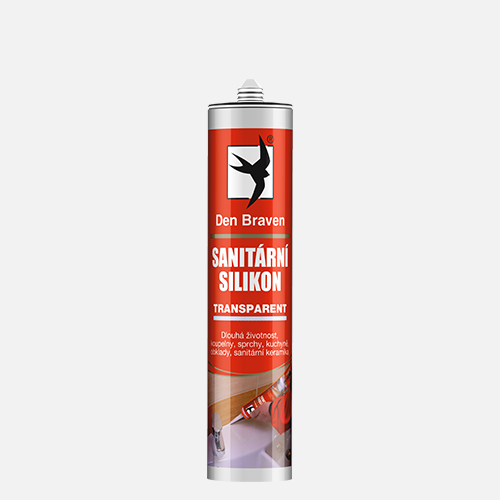 Den Braven - Sanitární silikon, kartuše 280 ml, transparentní