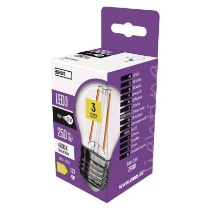 LED žárovka Filament Mini Globe 1,8W E27 neutrální bílá