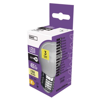 LED žárovka Filament Mini Globe mléčná 4,2W E27 teplá bílá