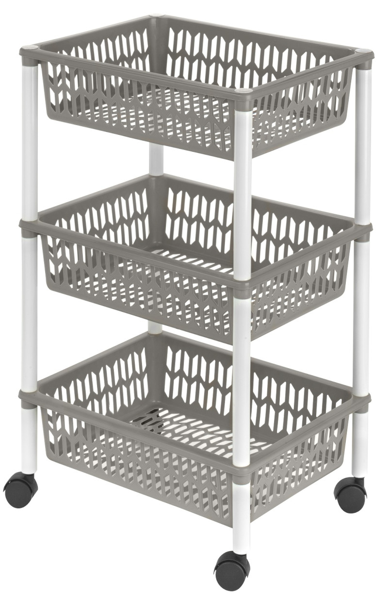 Heidrun Regál pojízdný 3 patrový