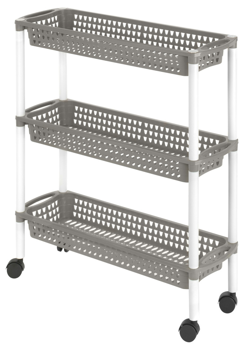 Heidrun Pojízdný regálek 3 patrový