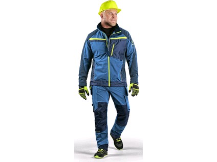 Kalhoty CXS NAOS pánské, modro-modré, HV žluté doplňky, vel. 58