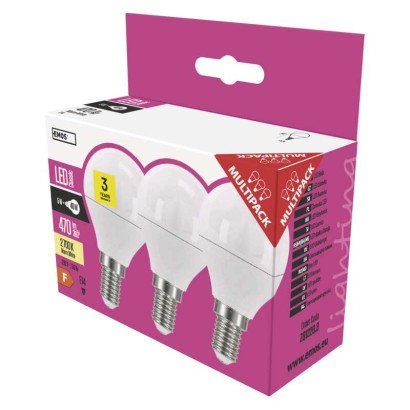 LED žárovka Classic Mini Globe 5W E14 teplá bílá ZQ1220.3