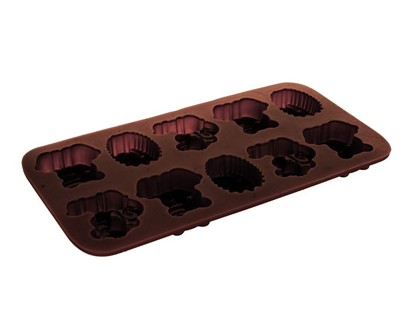 BANQUET  Formičky na čokoládu silikonové CULINARIA Brown 20,3 x 10,6 cm, zvířátka