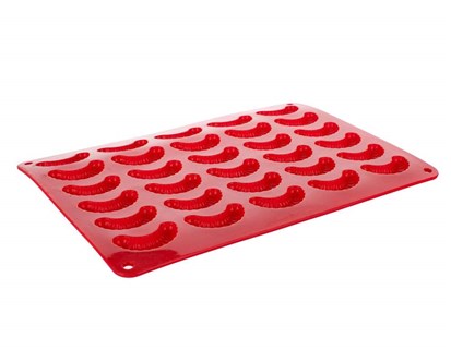 BANQUET Forma na rohlíčky silikonová CULINARIA 35 x 25 x 1,3 cm, červená