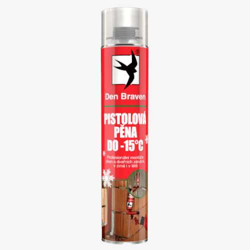 Den Braven - Pistolová pěna do –15°C, pistolová dóza 750 ml, zelená