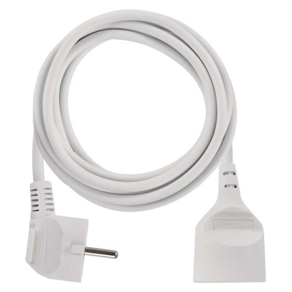 Prodlužovací kabel 3 m / 1 zásuvka / bílý / PVC / 1 mm2