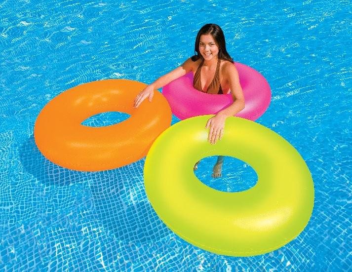 Kruh plavací INTEX NEON 91cm oranž.