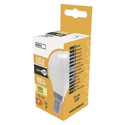 LED žárovka Basic Mini Globe 8,3W E14 teplá bílá