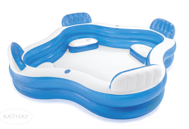 Bazén INTEX 56475 nafukovací - s opěrkami 229x229x66 cm