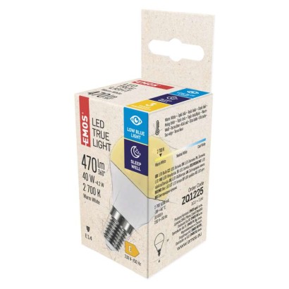 LED žárovka True Light 4,2W E14 teplá bílá 019196