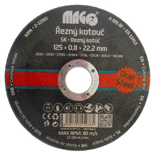 Řezný kotouč na kov 125x0,8x22,2mm