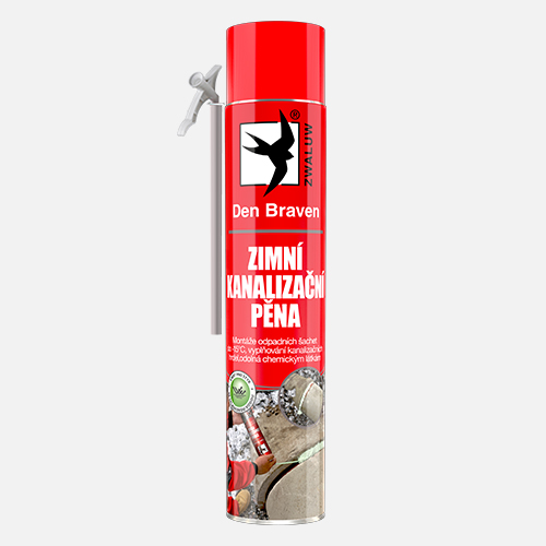 Den Braven - Zimní kanalizační pěna do -15 °C, trubičková dóza 750 ml, zelená