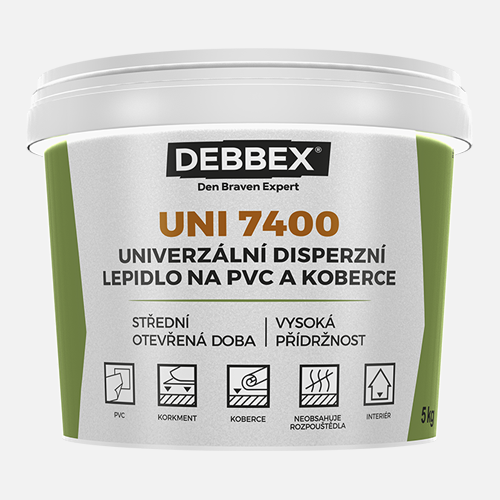 Den Braven - Univerzální disperzní lepidlo na PVC a koberce UNI 7400, kbelík 5 kg