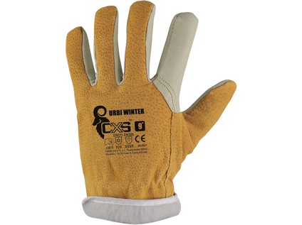Rukavice CXS URBI WINTER, zimní, kožené, vel. 09
