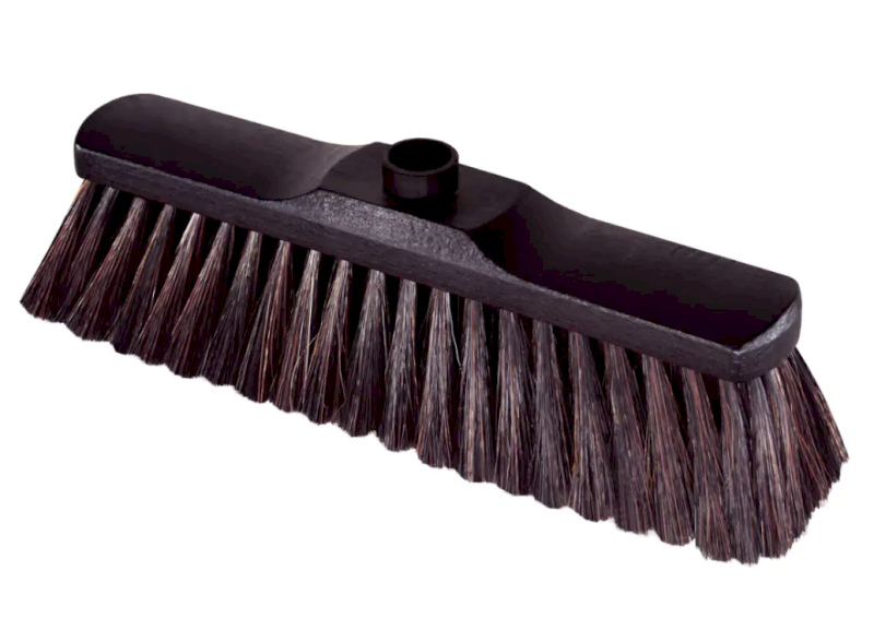 Koště s přírodními štětinami 28 cm LUX