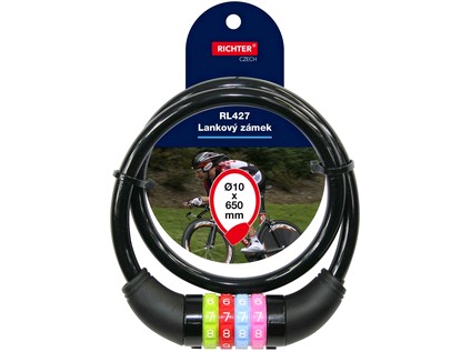 zámek lankový kódový ČER  RICHTER