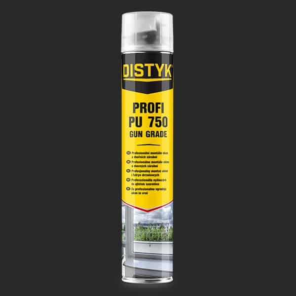 PISTOLOVÁ PĚNA Distyk / PROFI PU 750 GUN GRADE, pistolová dóza 750 ml, žlutá