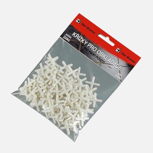 Den Braven - Křížky pro obkladače, 2,5 mm, 200 ks, bílé