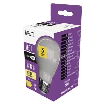 LED žárovka Filament A60 5,9W E27 teplá bílá 019215