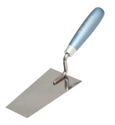 KUBALA - stavební lžíce trapézová nerezová 80x140x55mm - dřevěná rukojeť