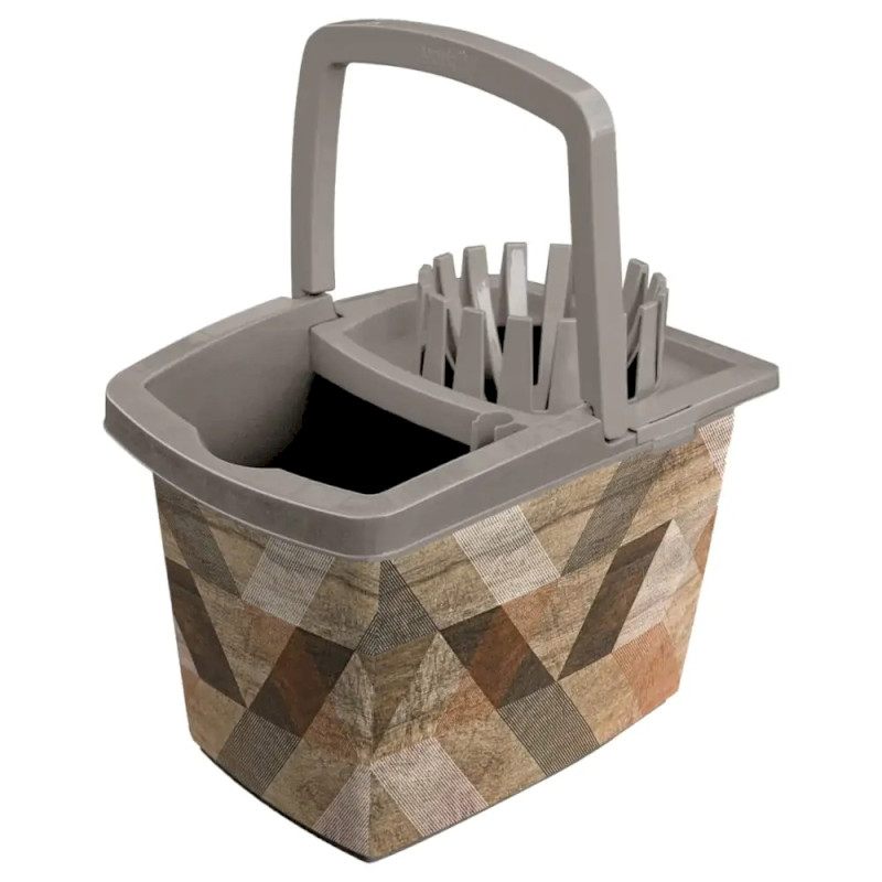 Obdélníkový kýbl se ždímacím košem 15l TWEED