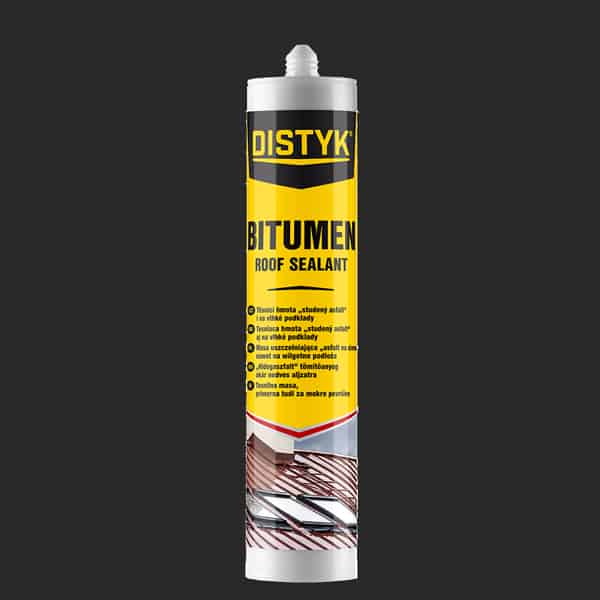 STŘEŠNÍ BITUMENOVÝ TMEL Distyk / ROOF BITUMEN SEALANT, kartuše 310 ml, černý
