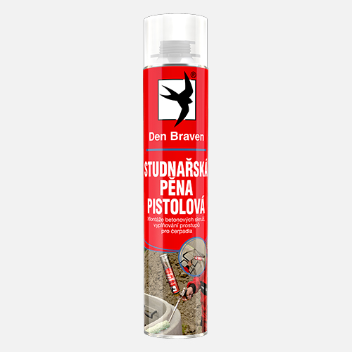 Den Braven - Studnařská pěna, pistolová dóza 750 ml, zelená