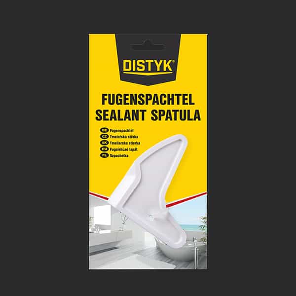 TMELAŘSKÁ STĚRKA Distyk / SEALANT FINISHING SPATULA, PAP karta, bílá, plastová